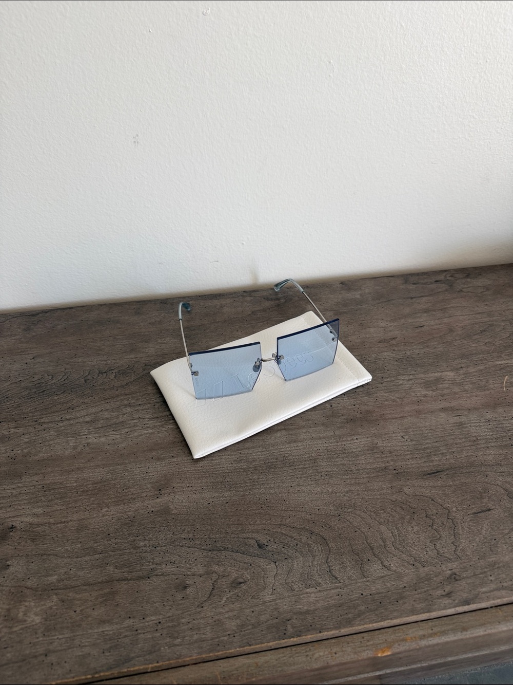 Jacquemus Rimless Light Blue Lens Sunglasses